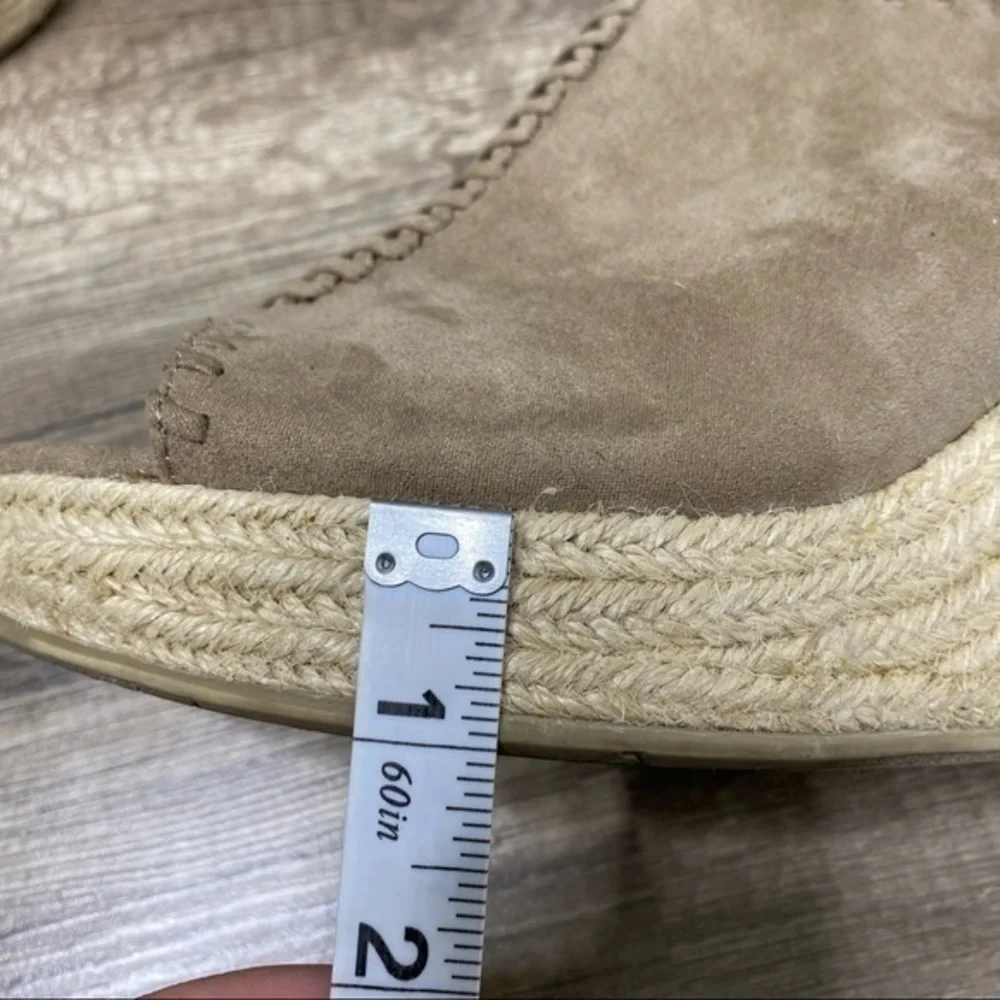 REPORT Espadrille Peep Toe Wedges size 9.5